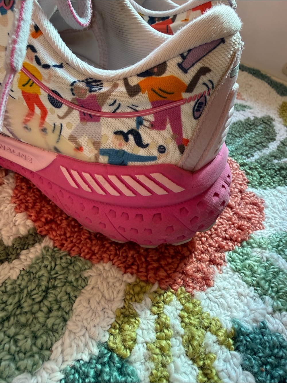 Brooks Adrenaline GTS 21 Unity Running Shoes Pink Print Women's 7 B - Picture 4 of 15